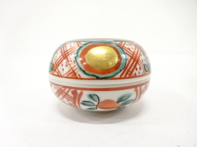  高野昭阿弥造　赤丸　香合